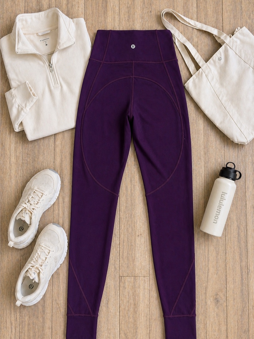 Lululemon Hot Like Agni Pant Darkest Magenta Purple Mesh Leggings Size 4 - Picture 6 of 15
